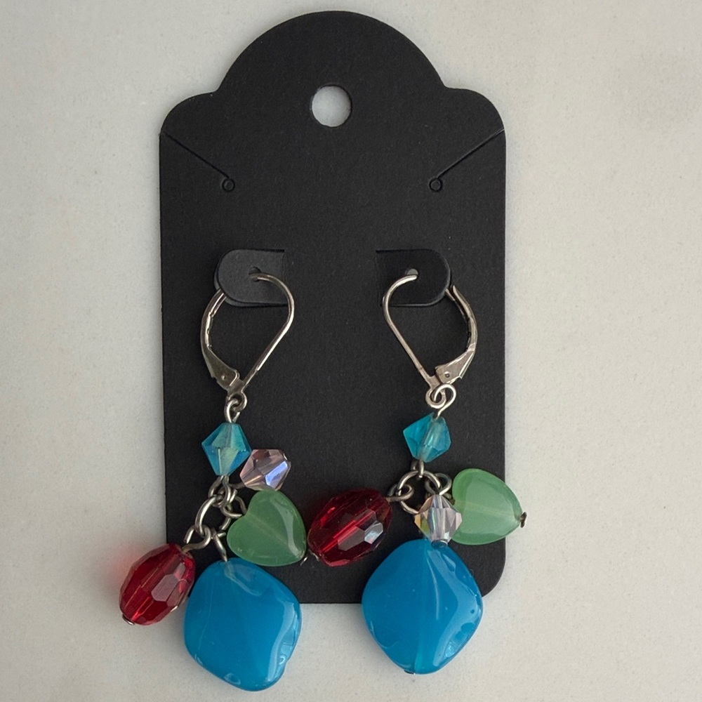Colorful Beaded Dangle Earrings